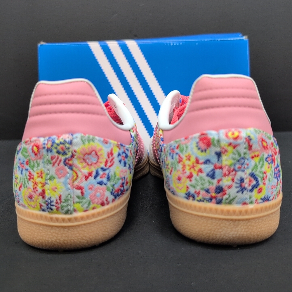 Adidas Samba OG x Liberty London Shoes Sneakers US 7 Pink Grey White JI0280 - Picture 7 of 13